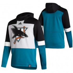 San Jose Sharks Blank 2020-21 Reverse Retro Hoodie Sawyer - Mannen